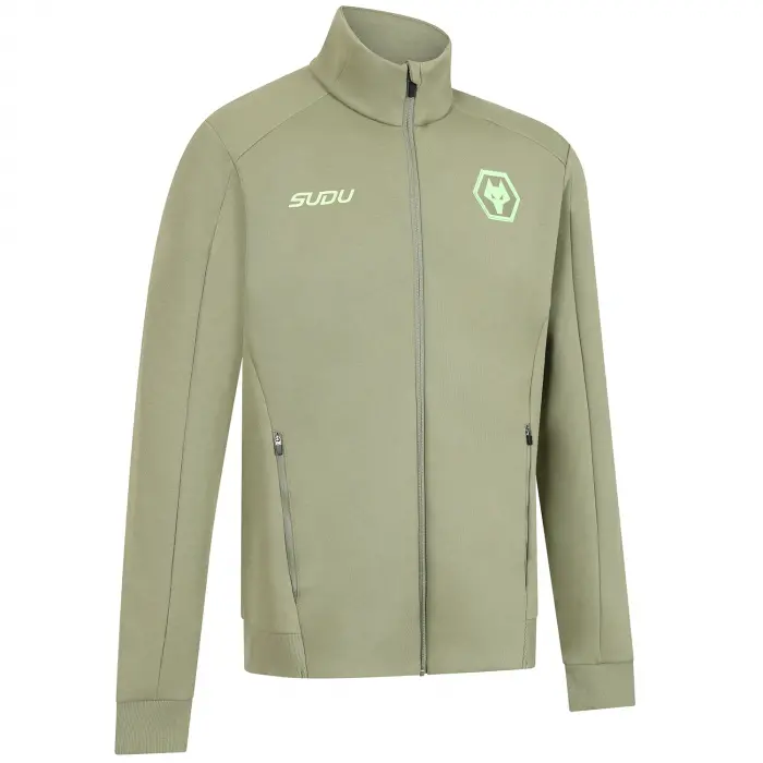 Wolverhampton Wanderers Store | Shop Official 2025-26 Players Travel Jacket – Khaki Wolves Gear